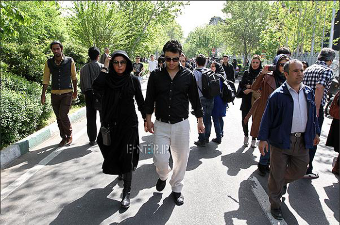 عکس جدید جواد عزتی و همسرش مه لقا باقری