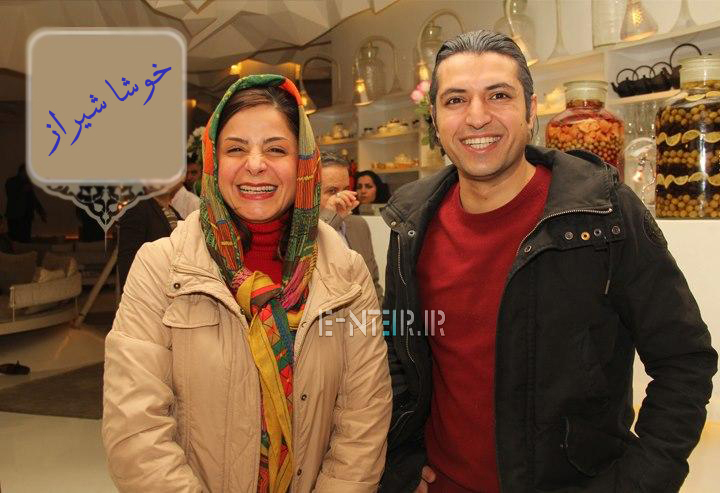 عکس جدید سیما تیرانداز و اشکان خطیبی در پشت صحنه برنامه خوشا شیراز