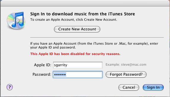 حل مشکل This Apple ID has been disabled for security reasons 