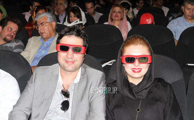 عکس های نیوشا ضیغمی و همسرش ارش پولاد خان در مراسم اکران فیلم سینمایی اقای الف