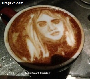 هنرنمایی روی قهوه 1