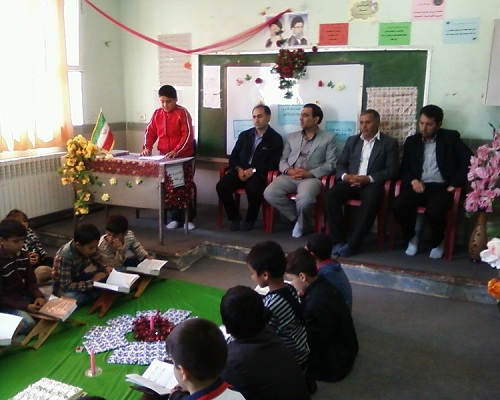 جشن شکرگزاری قرآن دانش آموزان پایه سوم ابتدایی منطقه انگوت