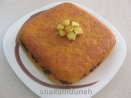 ته چین گوشت و بادمجون