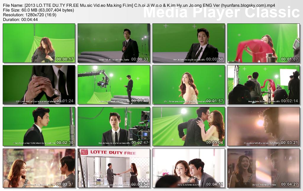 2013 Lotte Duty Free Music Video Making Film Choi Ji Woo &amp; Kim Hyun Joong Eng Ver
