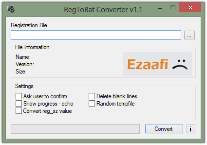 Reg to Bat Converter Window