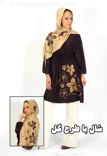 خرید شال طرح گل