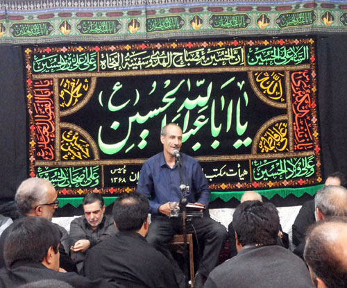 رضا باقری در هیئت طرقیهای مقیم تهران مکتب الزهرا(س)