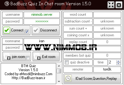 Badbuzz Quiz In chatroom - www.nimmob.ir