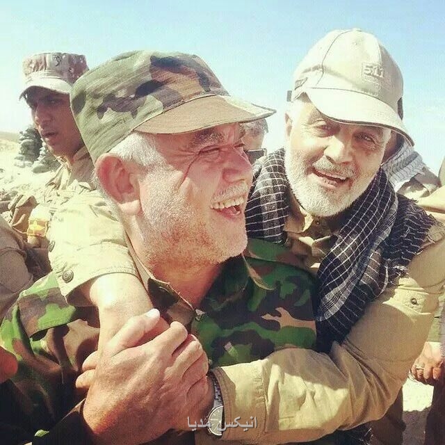 سردار سلیمانی در کنار فرمانده عراقی