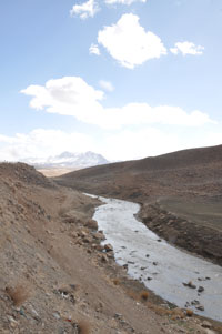 رود خانه زاینده رود روستای مشهد کاوه