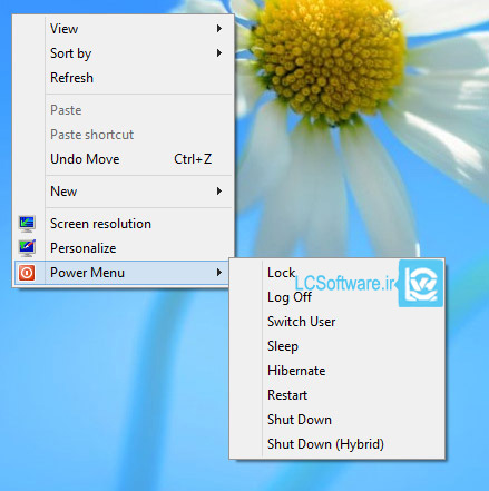 آموزش اضافه کردن منوی Shut Down به کلیک راست ویندوز 8