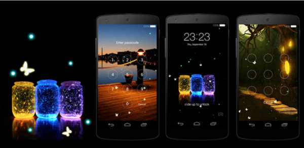 دانلود نرم افزار اندروید موبایل لاک اسکرین پروانه Butterfly Locksreen