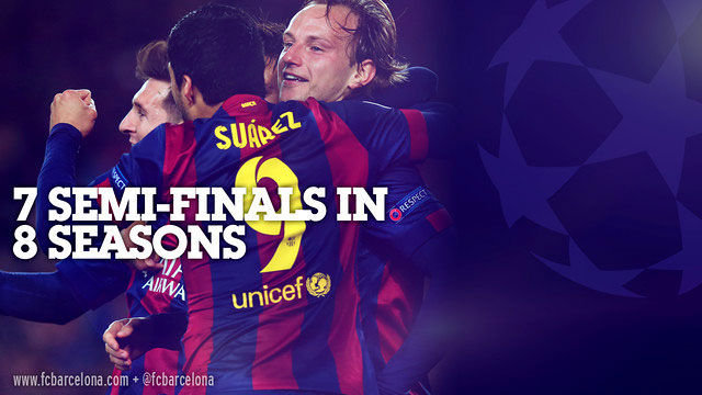 هفت نیمه نهایی در هشت سال برای بارسلونا