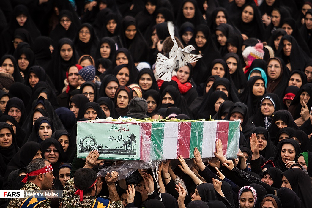 تشییع پیکر دو شهید گمنام دفاع مقدس در قزوین, hejab, hijab+محجبه