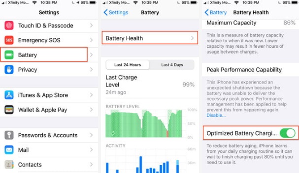 ویژگی مخفی در iOS 13 / Optimized Battery Charging