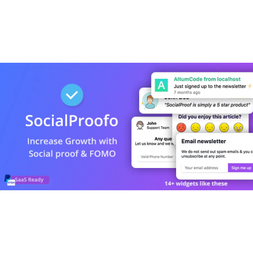 social proof، اسکریپت php ارسال نوتیفیکیشن