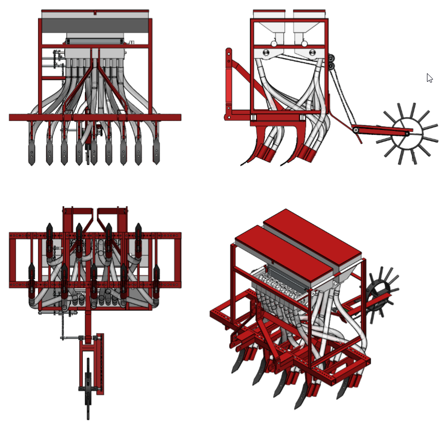 دانلود پروژه طراحی بذرکار کودکار خطی کار در سالیدورک به همراه کلیه متعلقات آن ( solidwork ) 